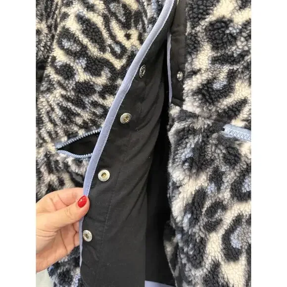 Free People Rocky Ridge Hit The Slopes Cheetah Print Sweater - XL NWOT - Picture 7 of 9